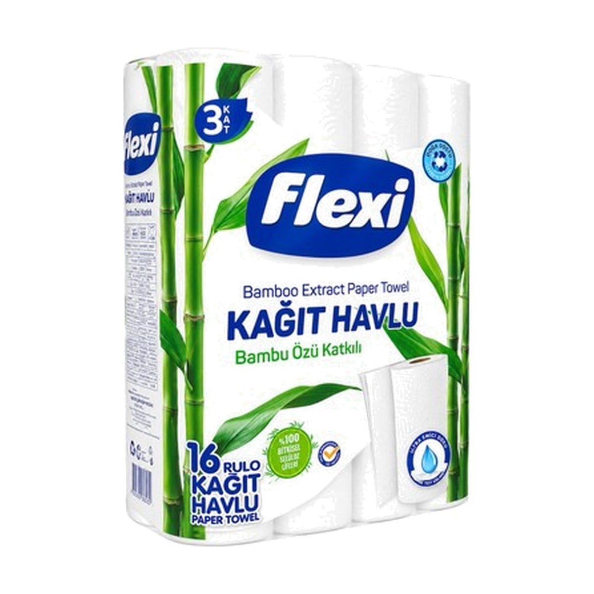 Flexi 3 Katlı Bambu Özlü Tuvalet Kağıdı 16 ADET
