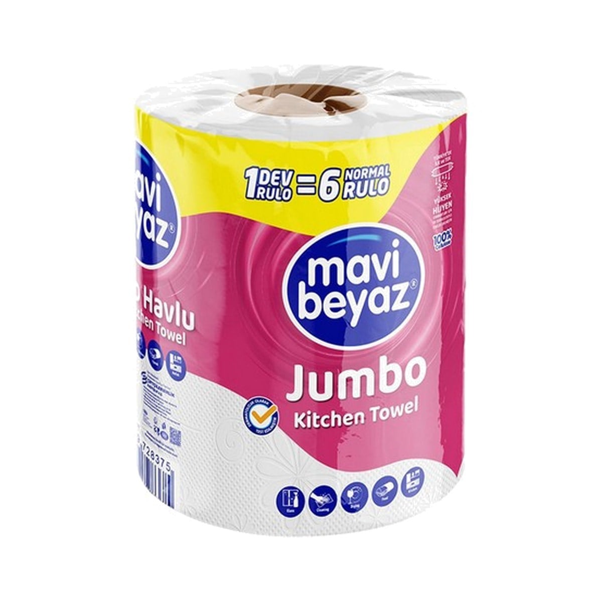 Mavi Beyaz Jumbo Kağıt Havlu