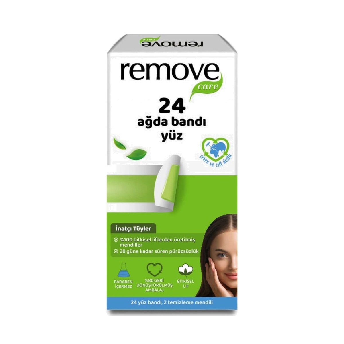Remove Care Yüz Ağda Bandı İnatçı Tüyler 24 ADET
