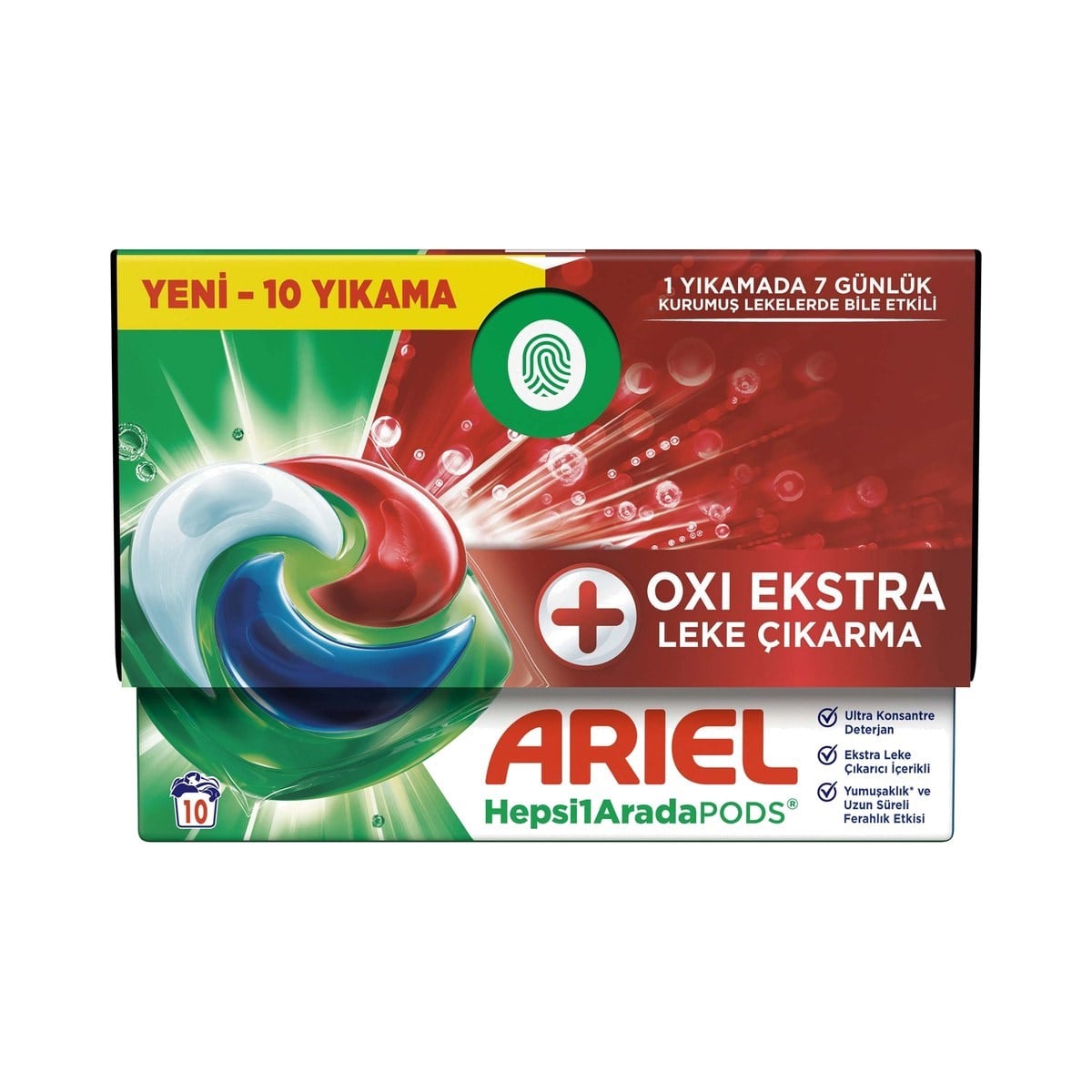 Ariel Pods Oxi Extra Leke Çıkarma Çamaşır Makinesi Kapsülü 10 Adet