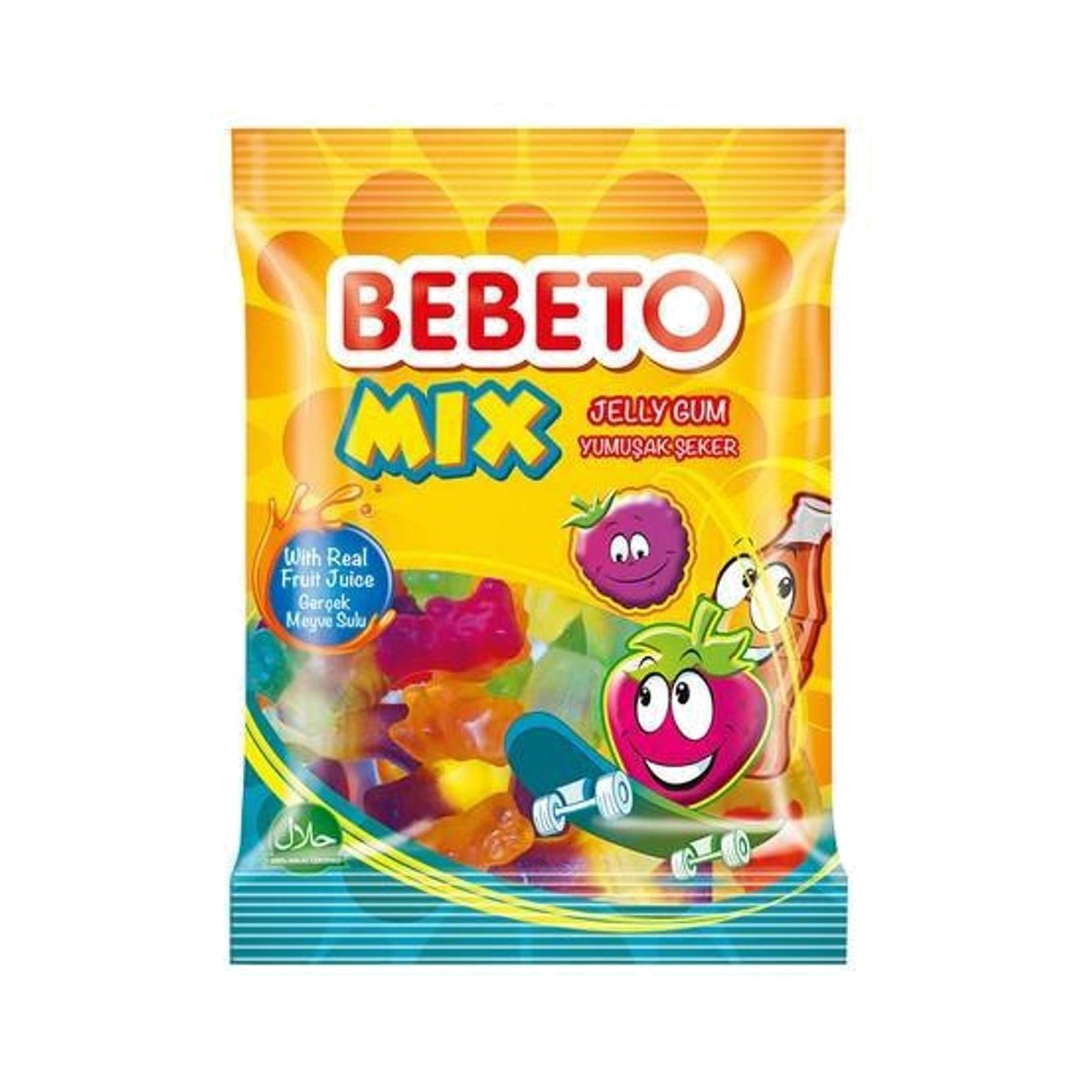 Bebeto Mix Meyve Sulu Yumuşak Şeker 80 GR
