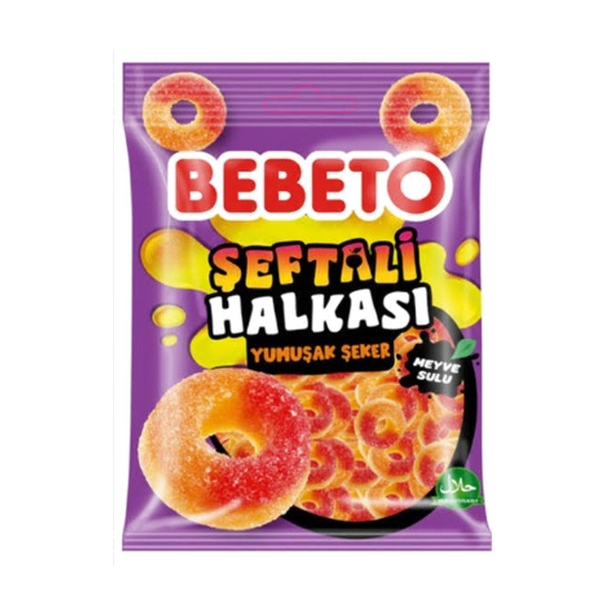 Bebeto Şeftali Halkası Yumuşak Şeker 80 GR