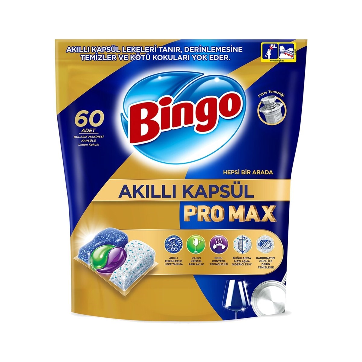Bingo Pro Max Akıllı Bulaşık Kapsülü 60 Kapsül