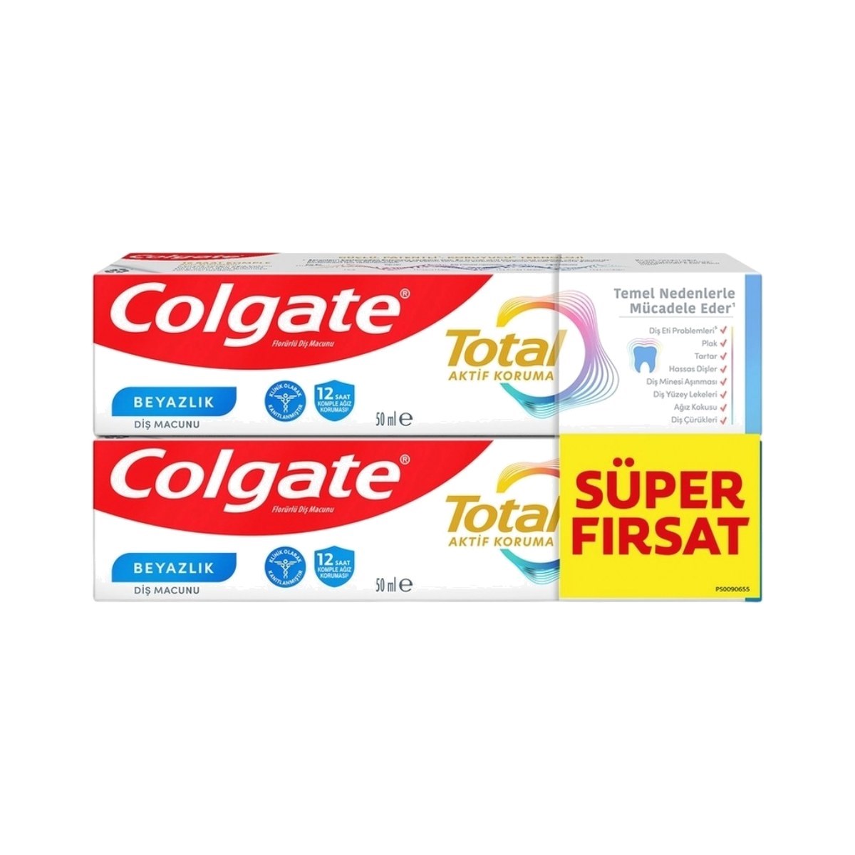Colgate Total Beyazlık Diş Macunu 2X 50 ML