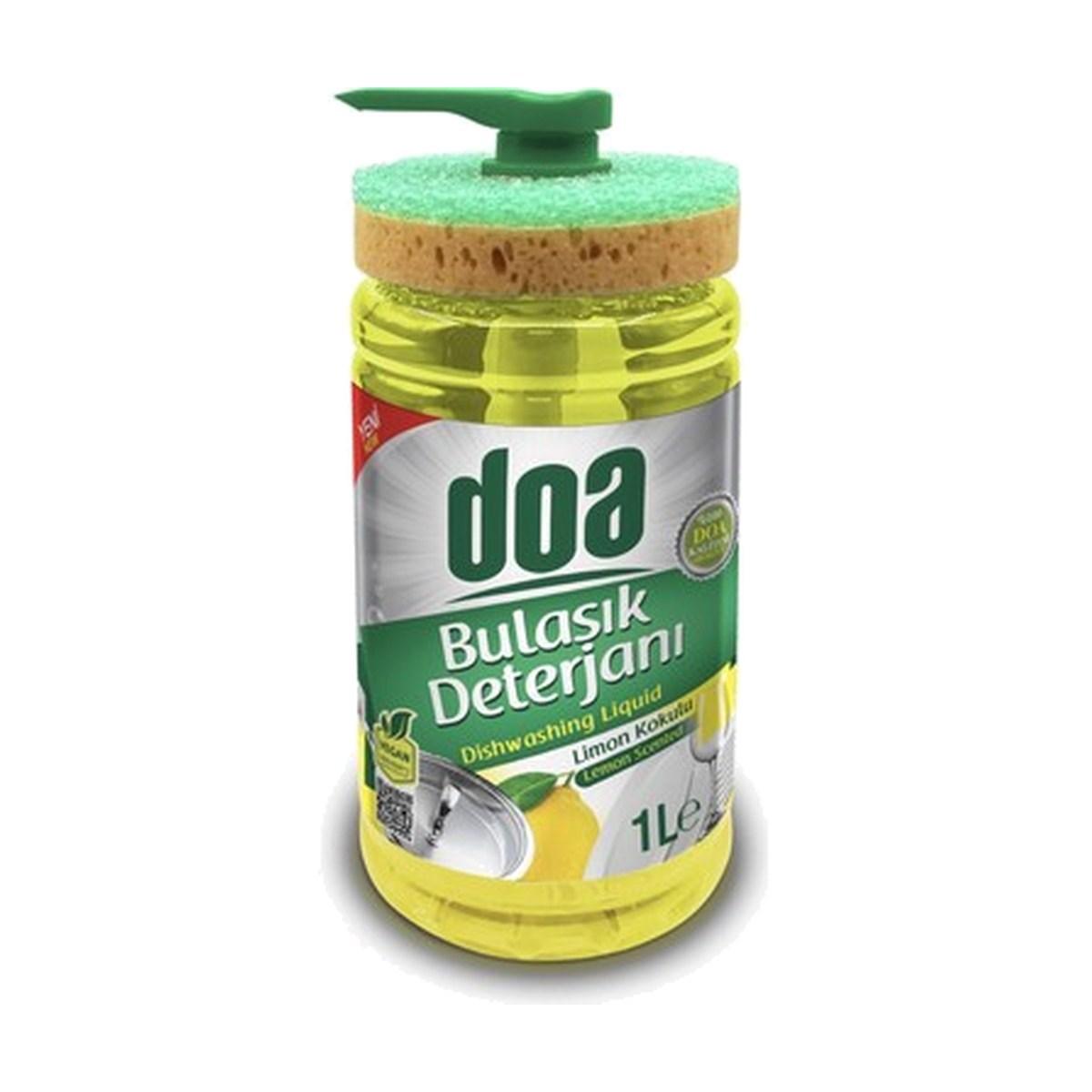 Doa Sıvı Bulaşık Deterjanı Limon Kokulu Süngerli 1000 ML