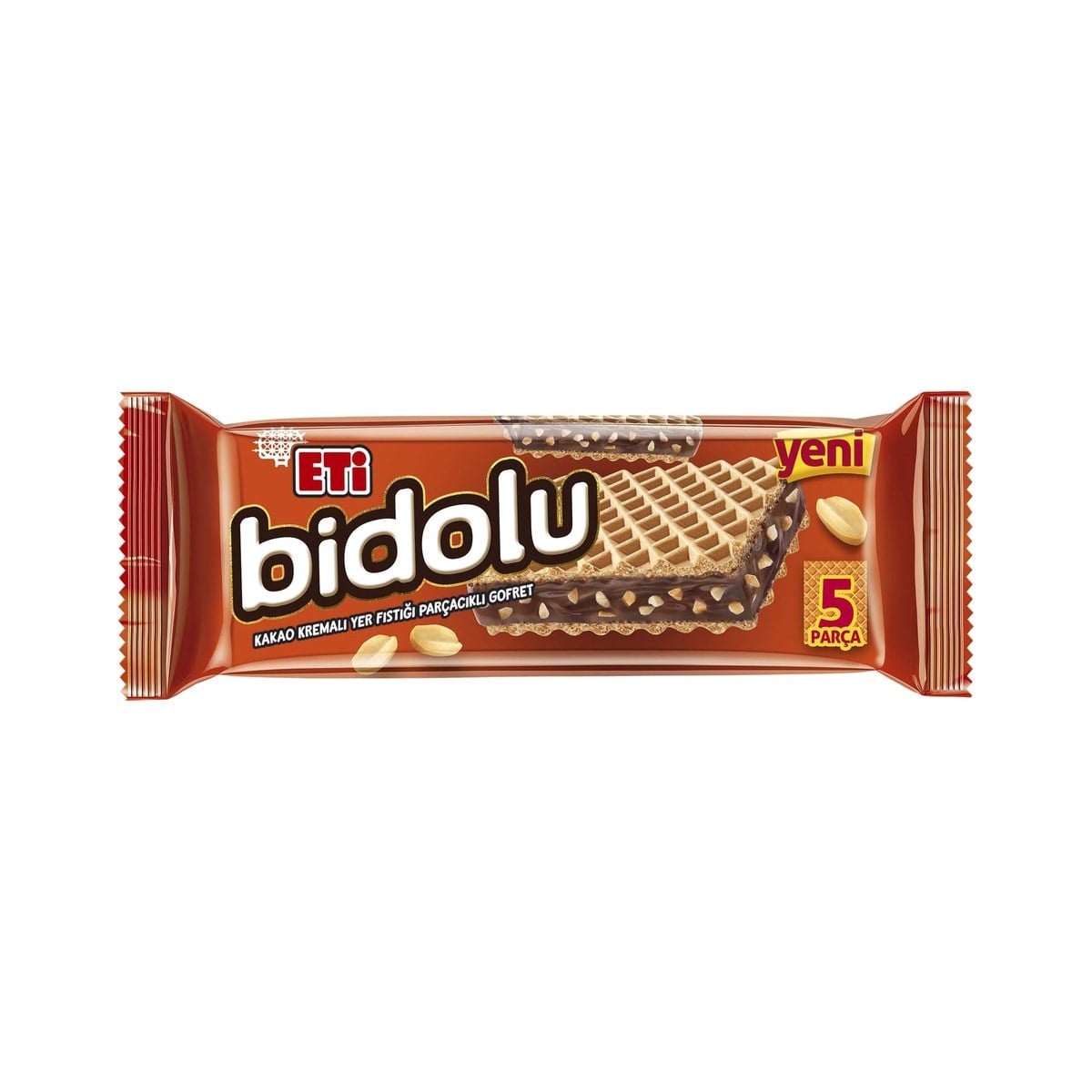 Eti Bidolu Yer Fıstıklı Kakaolu Gofret 81 GR