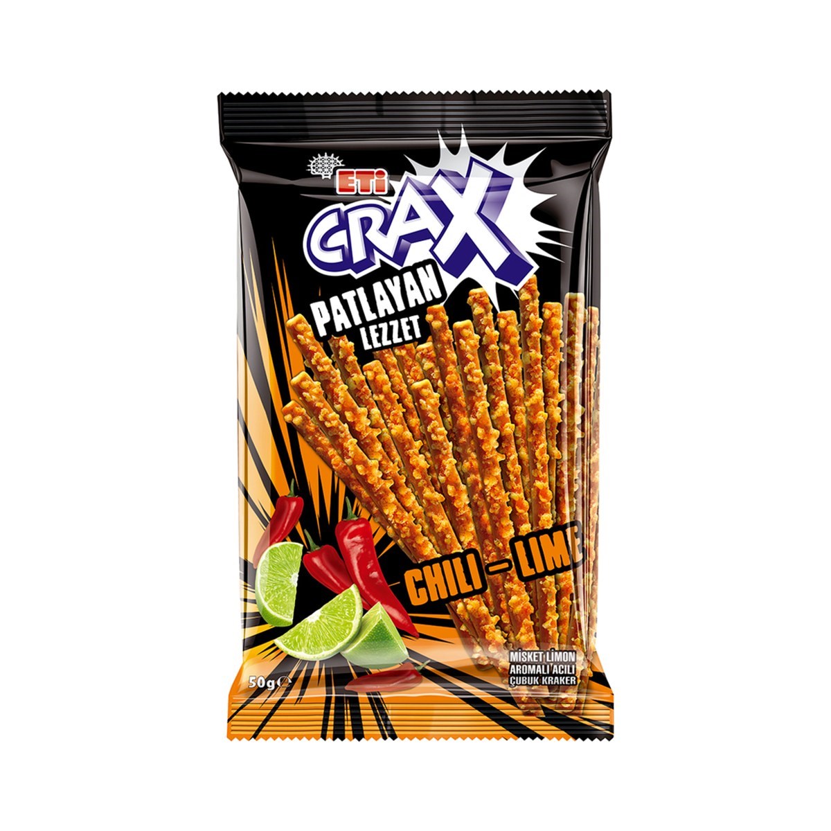 Eti Crax Misket Limon Aromalı Patlayan Lezzet 50 GR