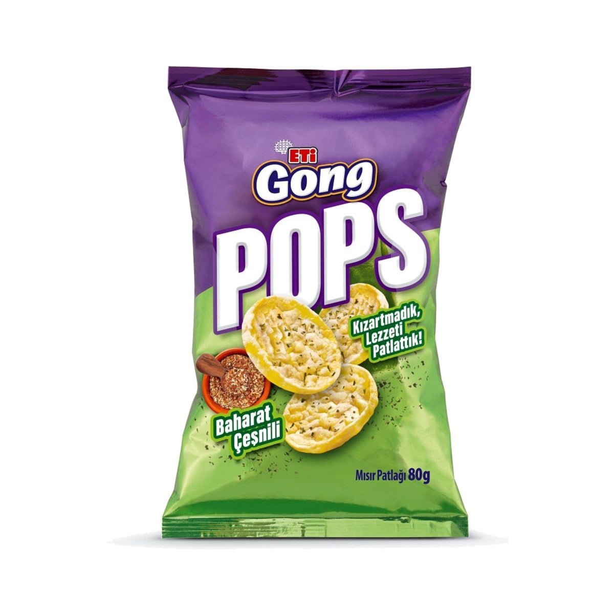 Eti Gong Pops Mısır Patlağı Baharat Çeşnili 80 GR
