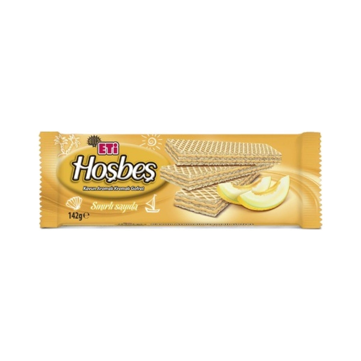 Eti Hoşbeş Kavun Aromalı Kremalı Gofret 142 GR