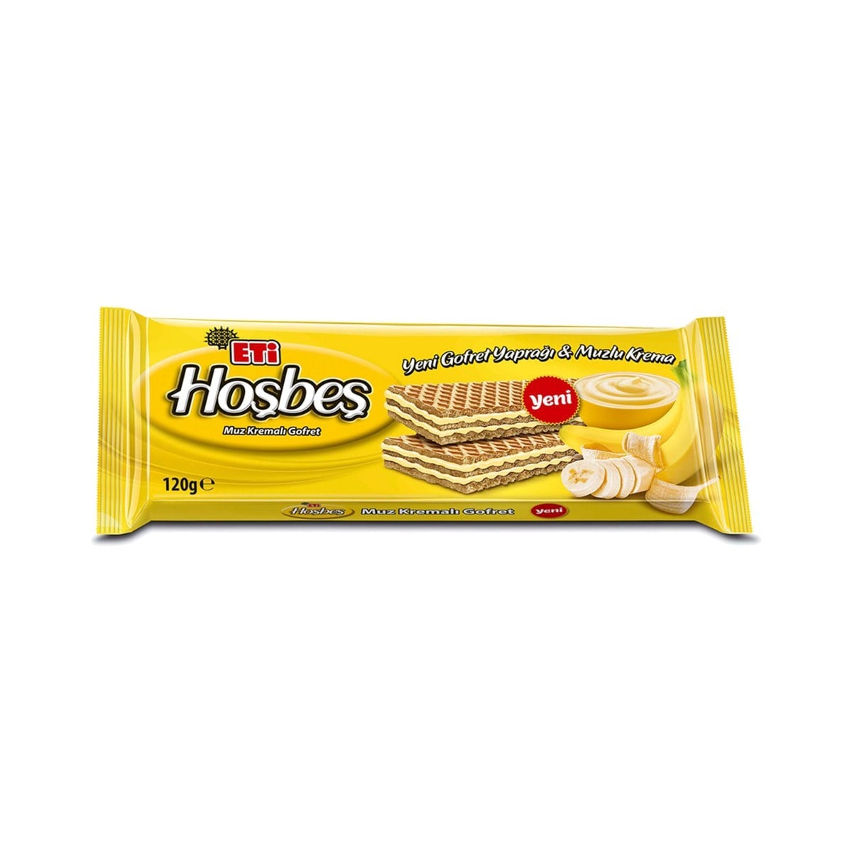 Eti Hoşbeş Muz Kremalı Gofret 120 GR