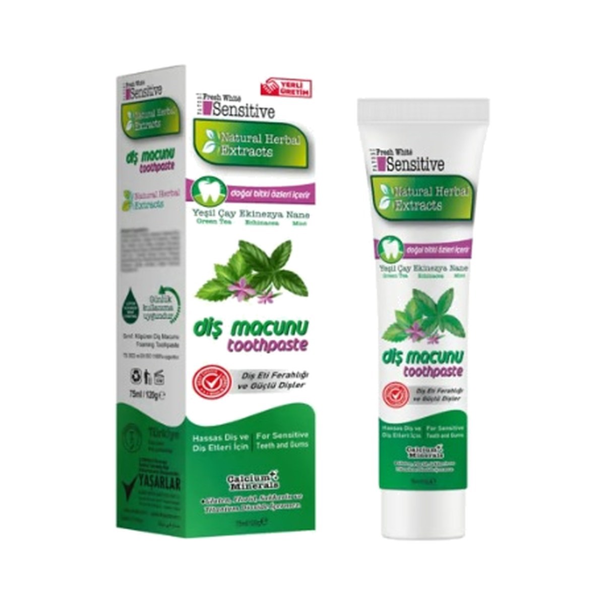 Fresh White Sensitive Naturel Diş  Macunu 75 ML