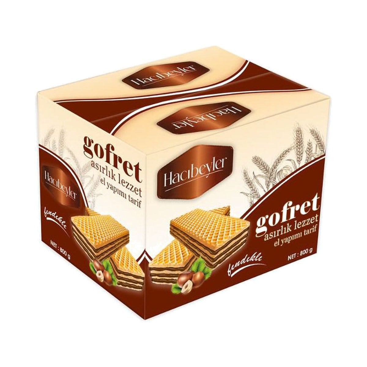 Hacıbeyler Fındıklı Gofret 800 GR