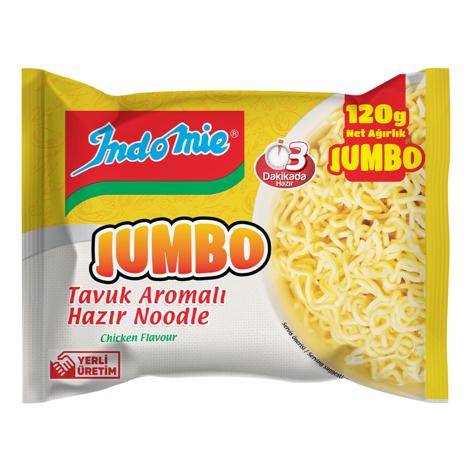 İndomie Noodle Tavuk Çeşnili Jumbo 120 GR