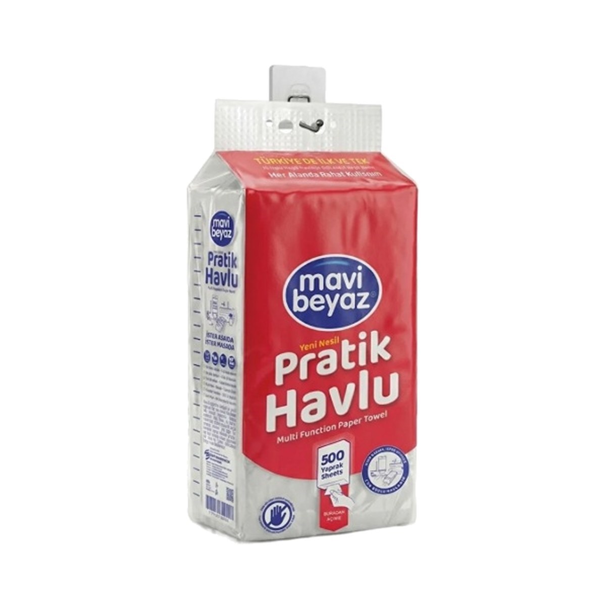 Mavi Beyaz Pratik Havlu 500 YAPRAK