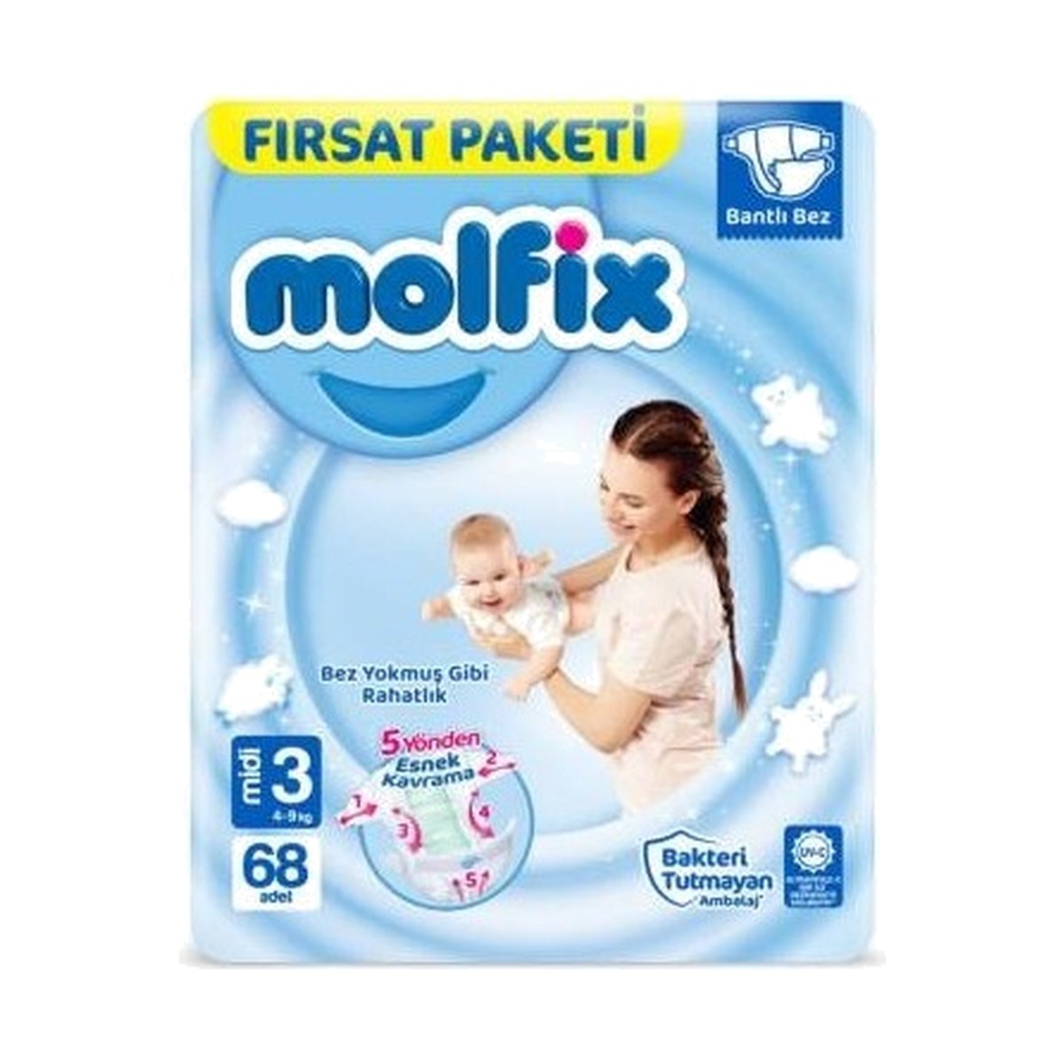 Molfix 3D Fırsat Paketi 3 Midi 68 ADET