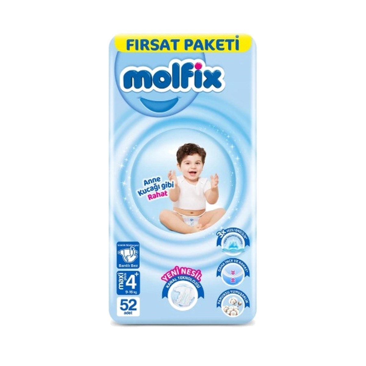 Molfix 3D Fırsat Paketi 4+ Maxi 52 ADET