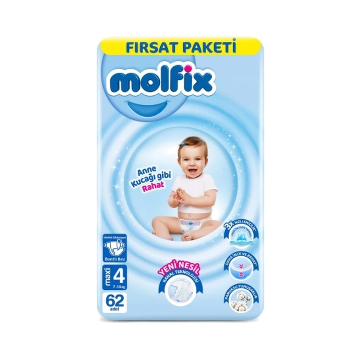 Molfix 3D Fırsat Paketi 4 Maxi 62 ADET