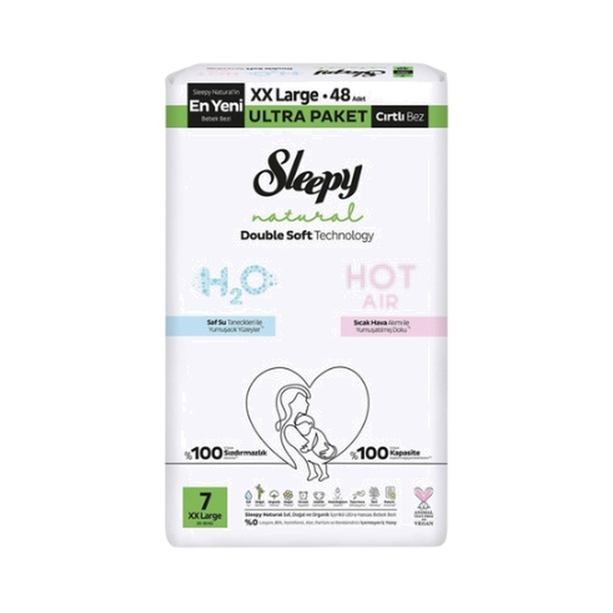 Sleepy Natural Double Soft Ultra Paket 7 No XXL 48 ADET