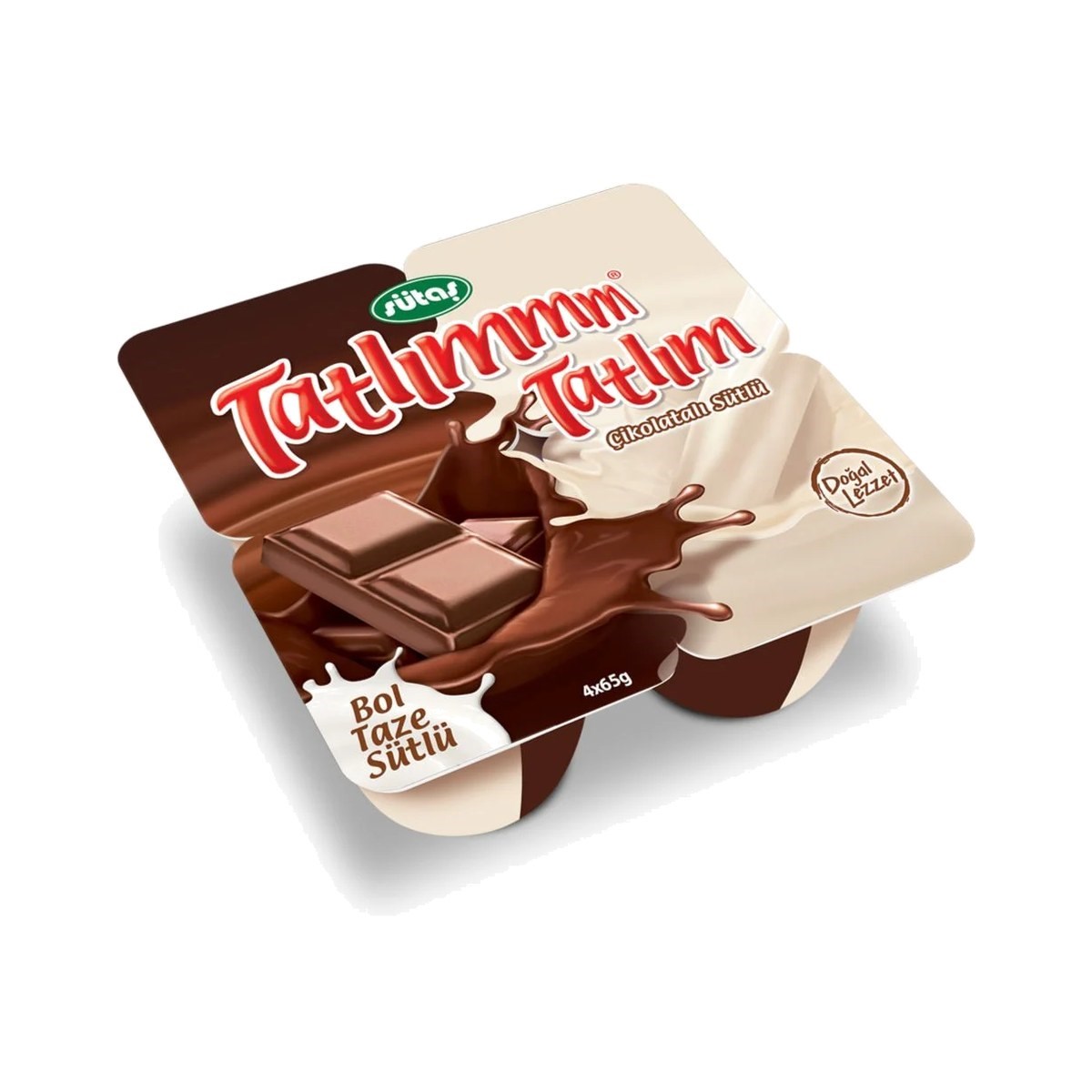 Sütaş Tatlım Çikolatalı Sütlü Puding 4x65 GR