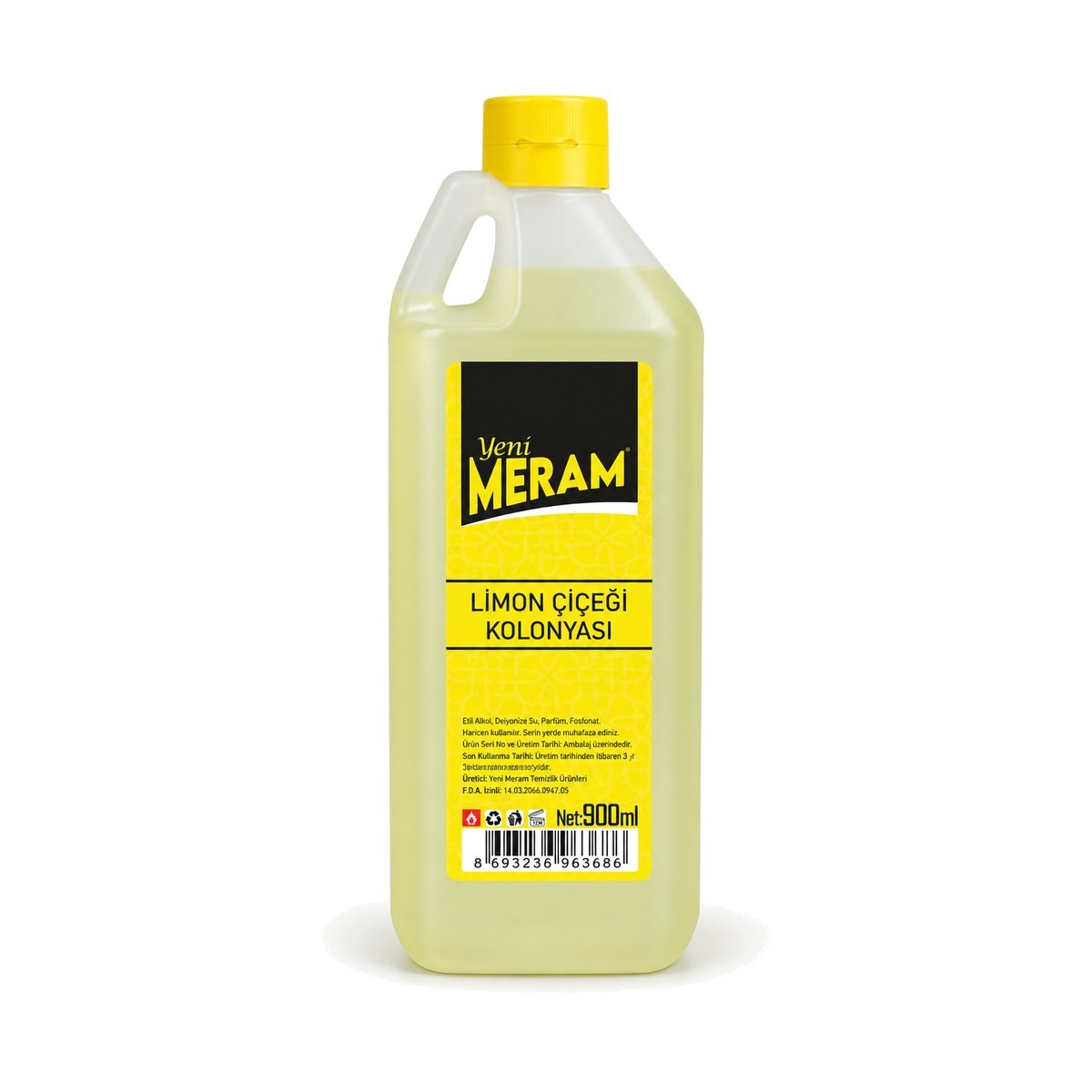 Yeni Meram Limon Kolonyası 900 ML