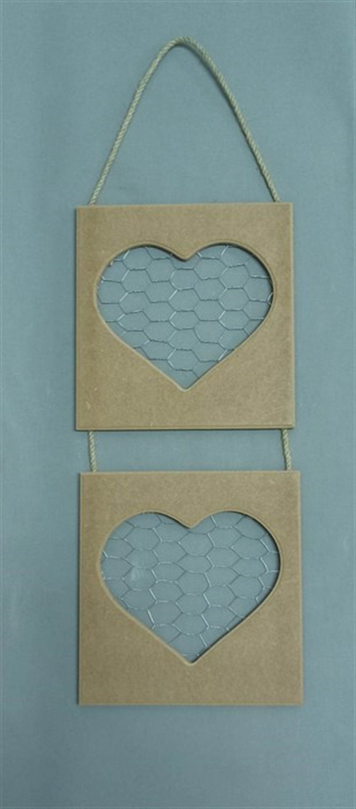 Ahşap  Telli Kalp Pano Pn58 \ 54X24cm