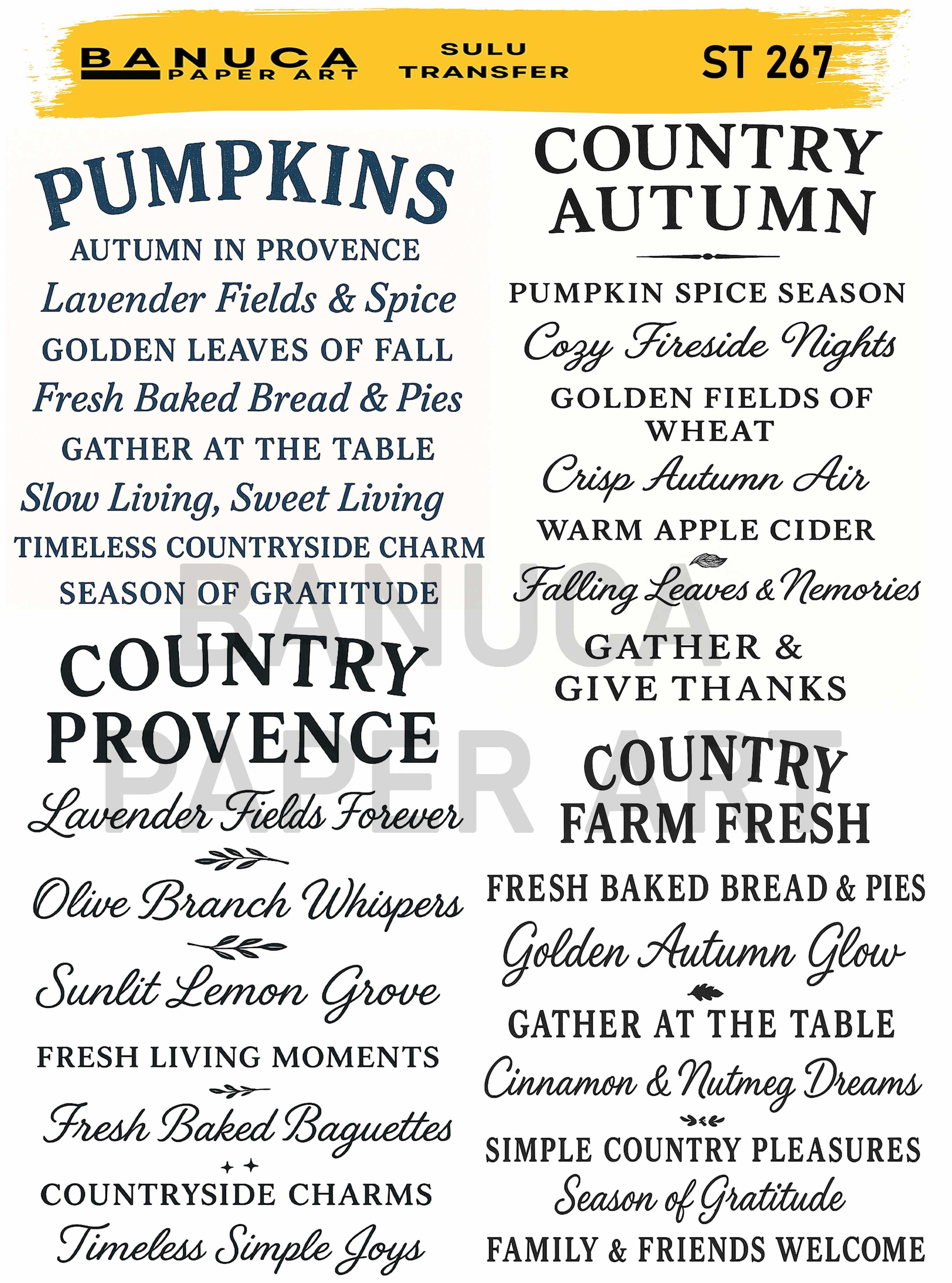 BANUCA PAPER ART SULU TRANSFER