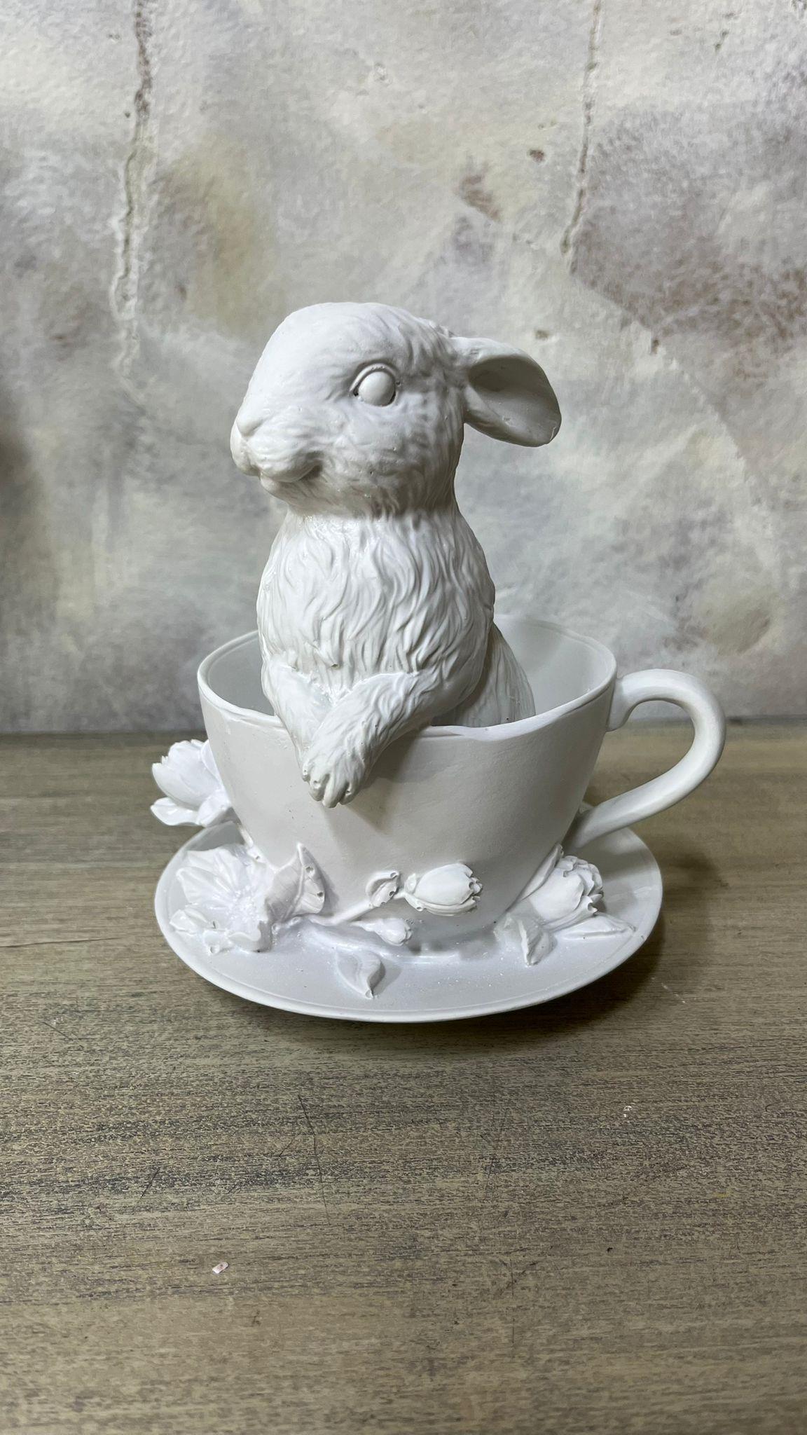 FİNCAN İÇİNDE TAVŞAN 17X13 CM