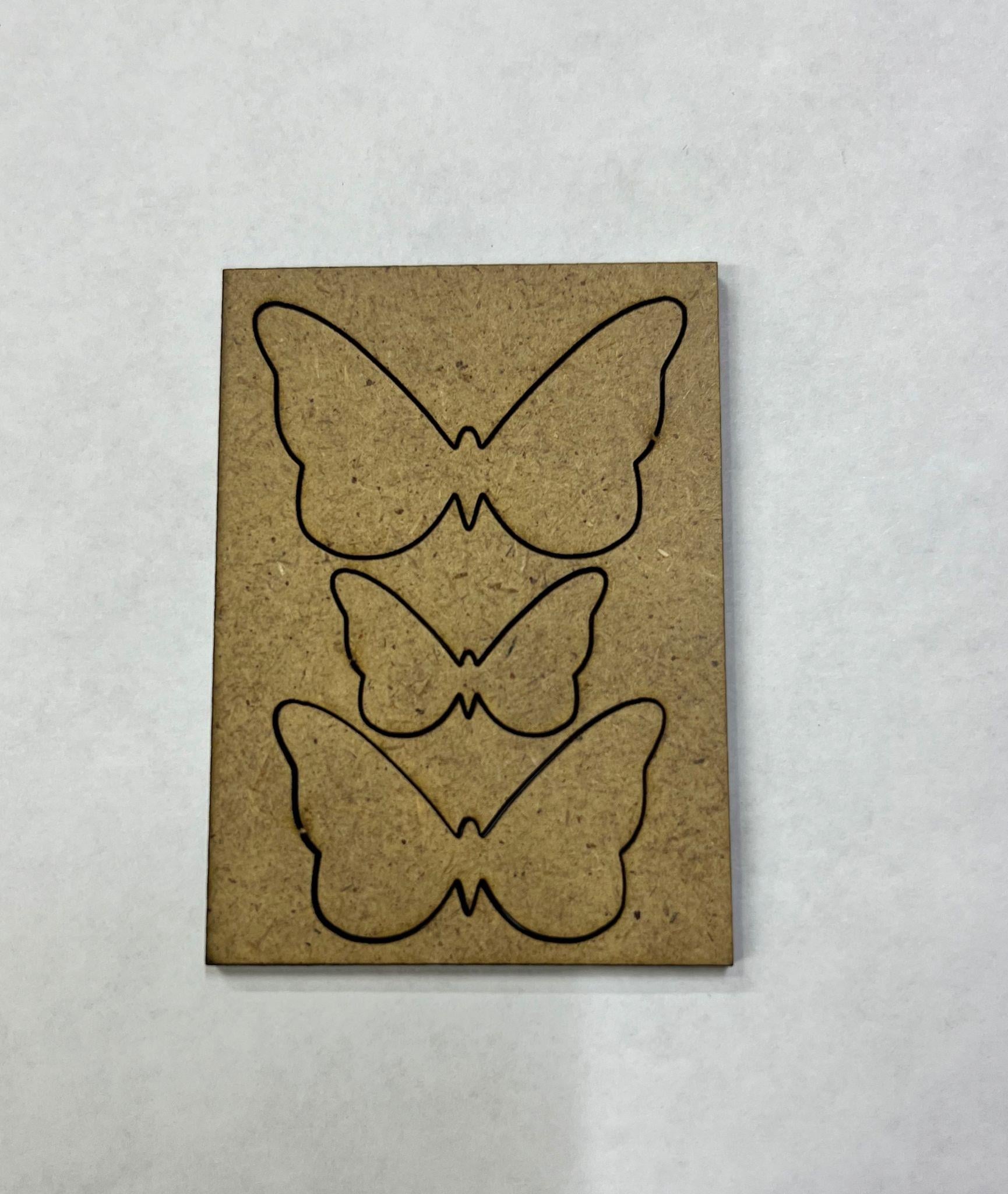 LAZER KESİM 3 BOY KELEBEK 3X4 CM