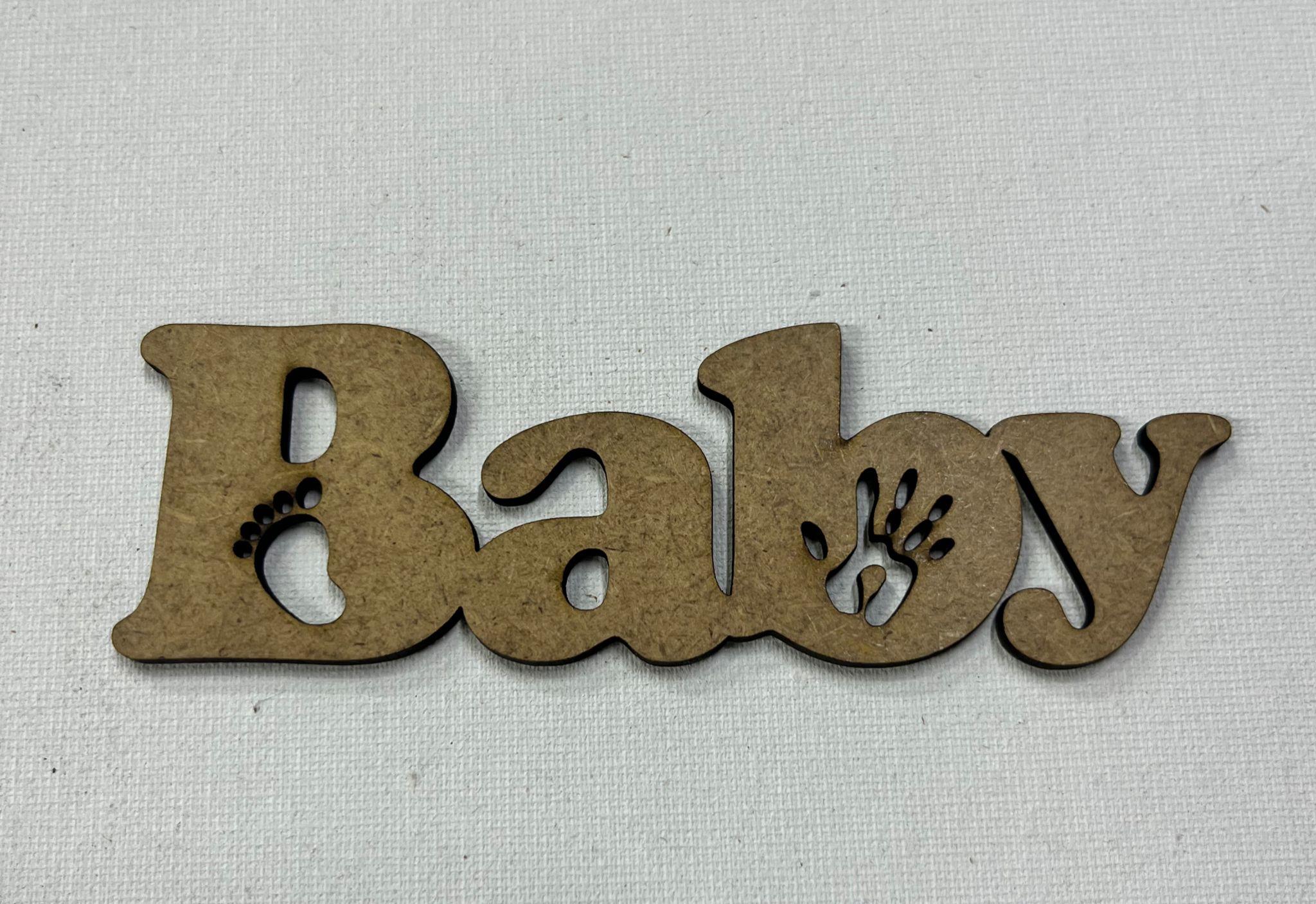 LAZER KESİM BABY YAZISI 11X3.5 CM