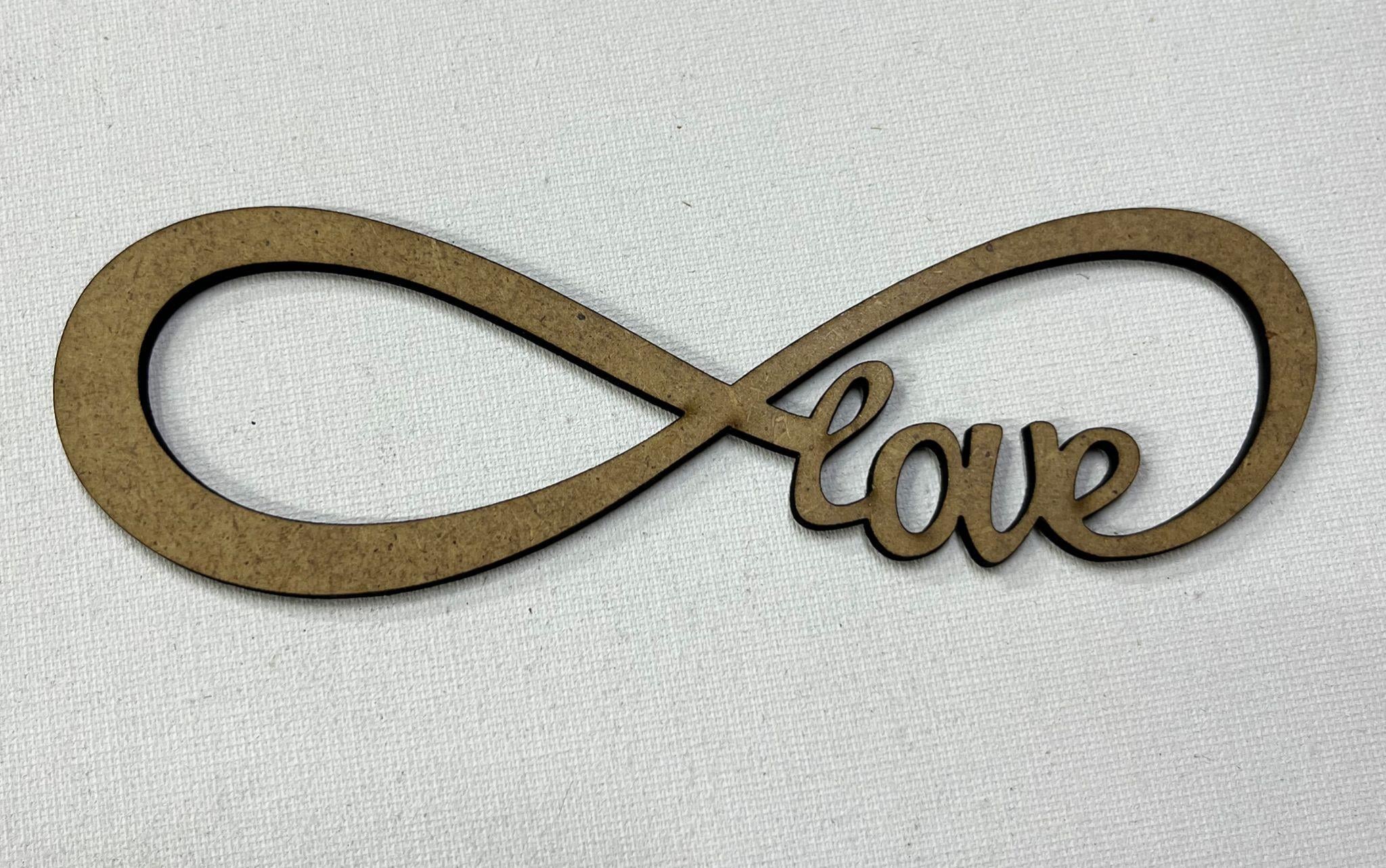 LAZER KESİM SONSUZLUK LOVE 13.5X4 CM 