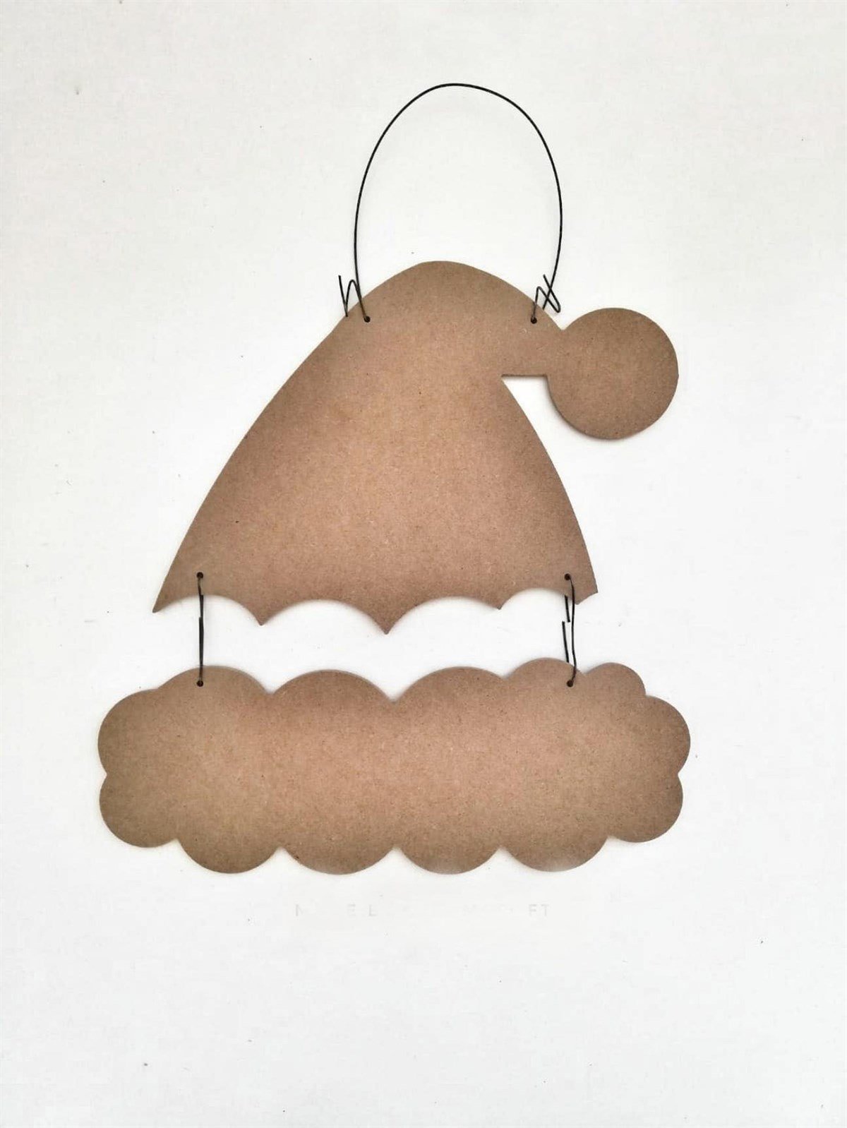 NOEL ŞAPKASI KAPI SÜSÜ 35X33 CM