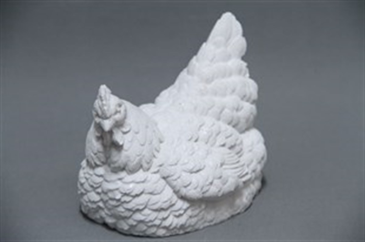 Polyester Büyük Tavuk Obje 10X10cm