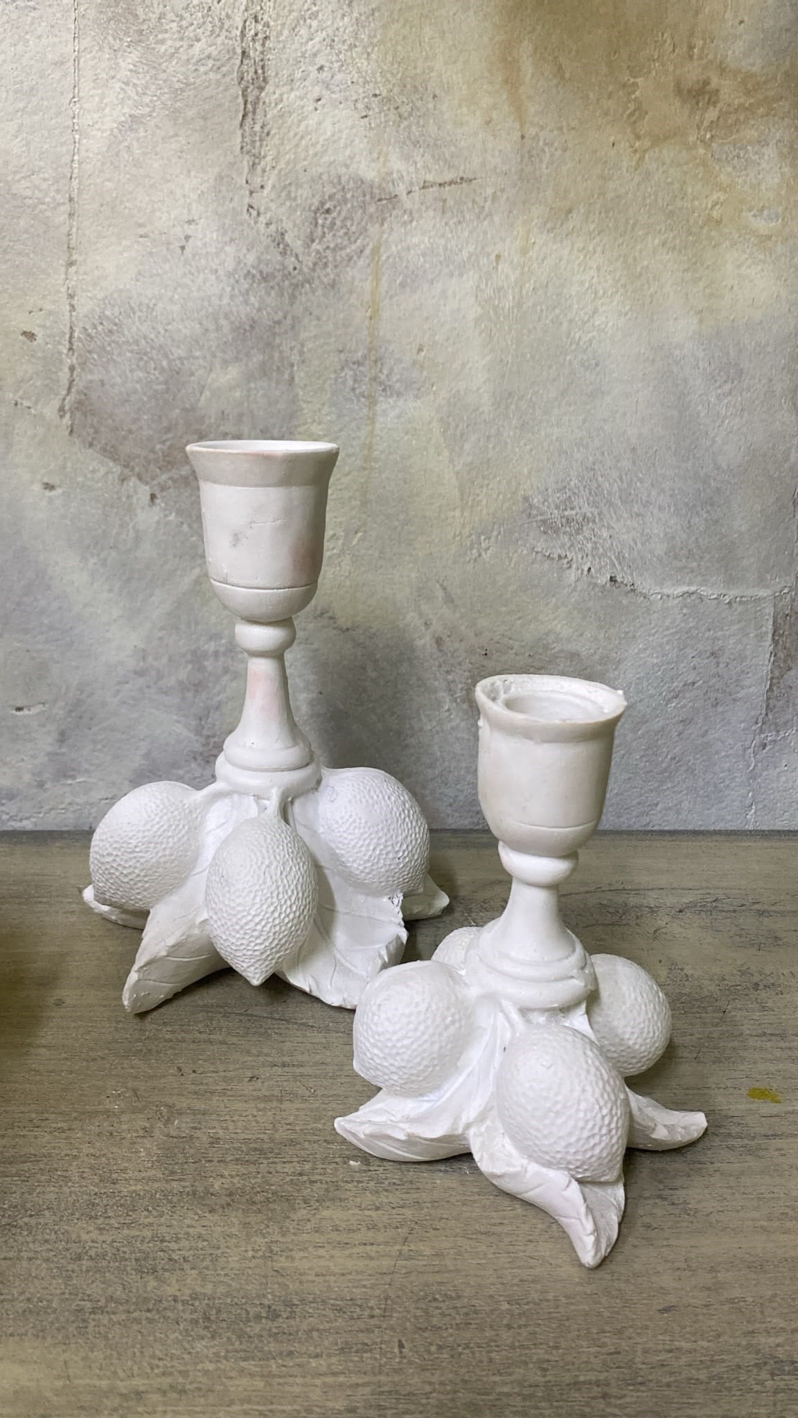 Polyester limonlu 2li mumluk 19/13cm
