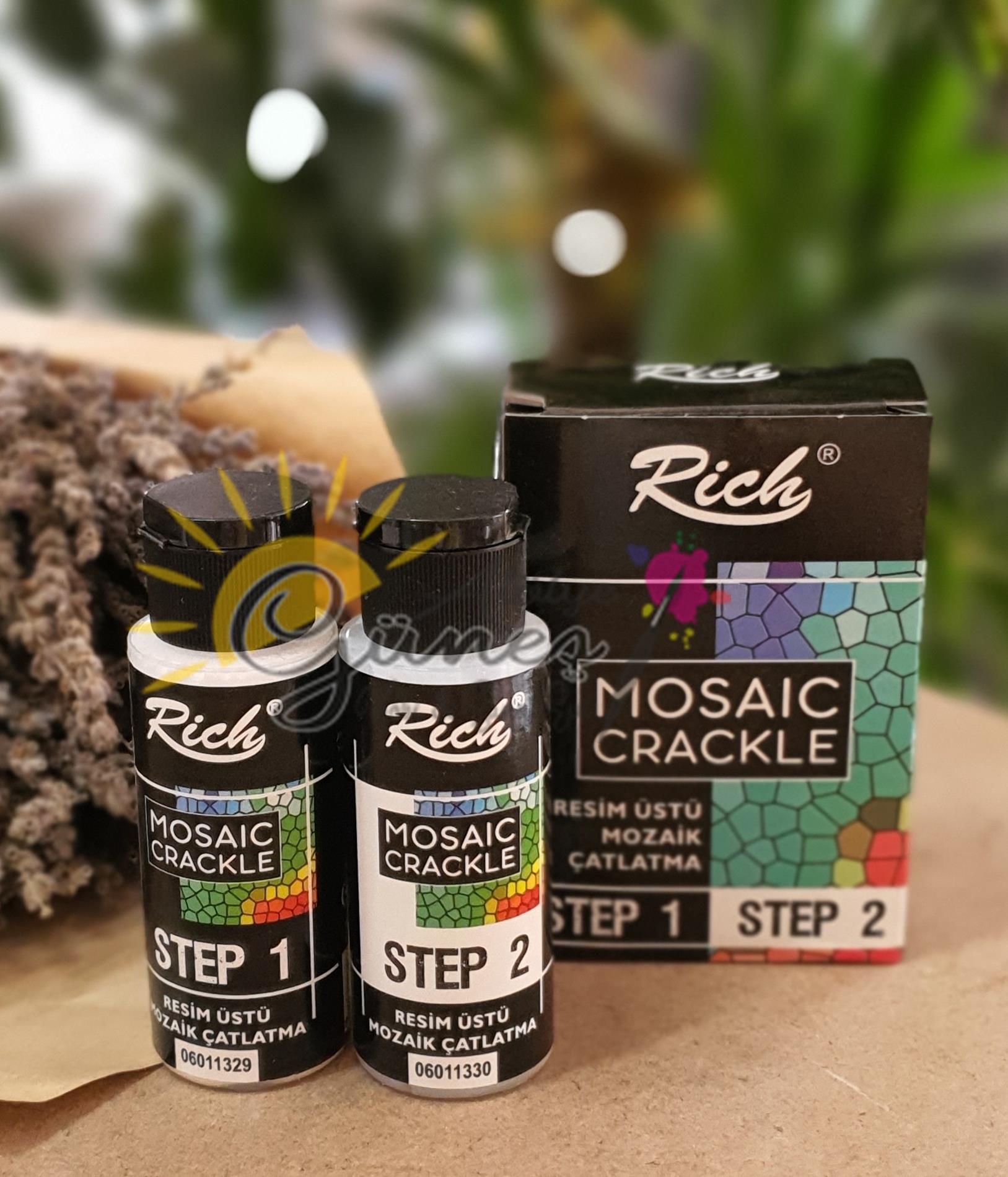 Rich Mozaik Çatlatma step 1-step 2