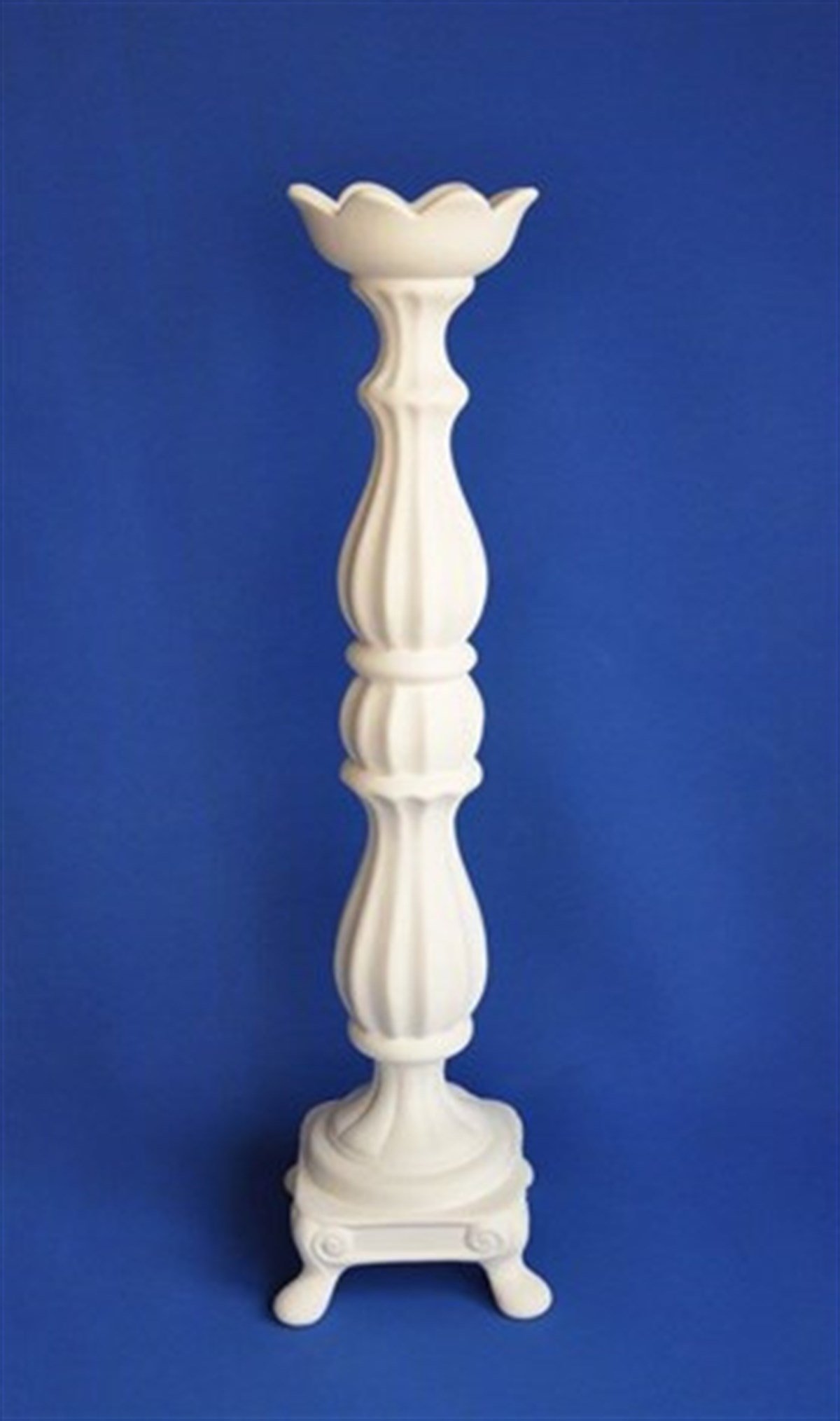 Seramik Rölyefli Şamdan Büyük \ 14X14X56cm