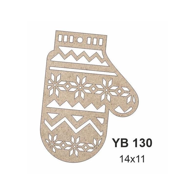 Yılbaşı Motifli Eldiven Ahşap Obje