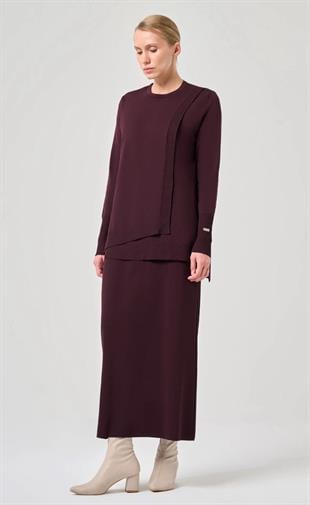 Elegance  Etekli Takım Karadut