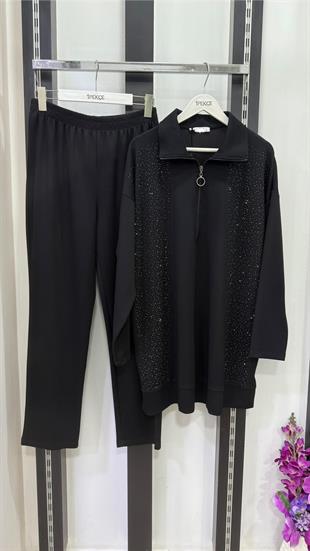 Oyşo Takım Taşlı Siyah