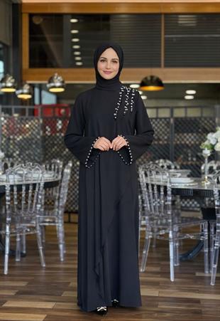 Taş Detaylı Abiye Elbise