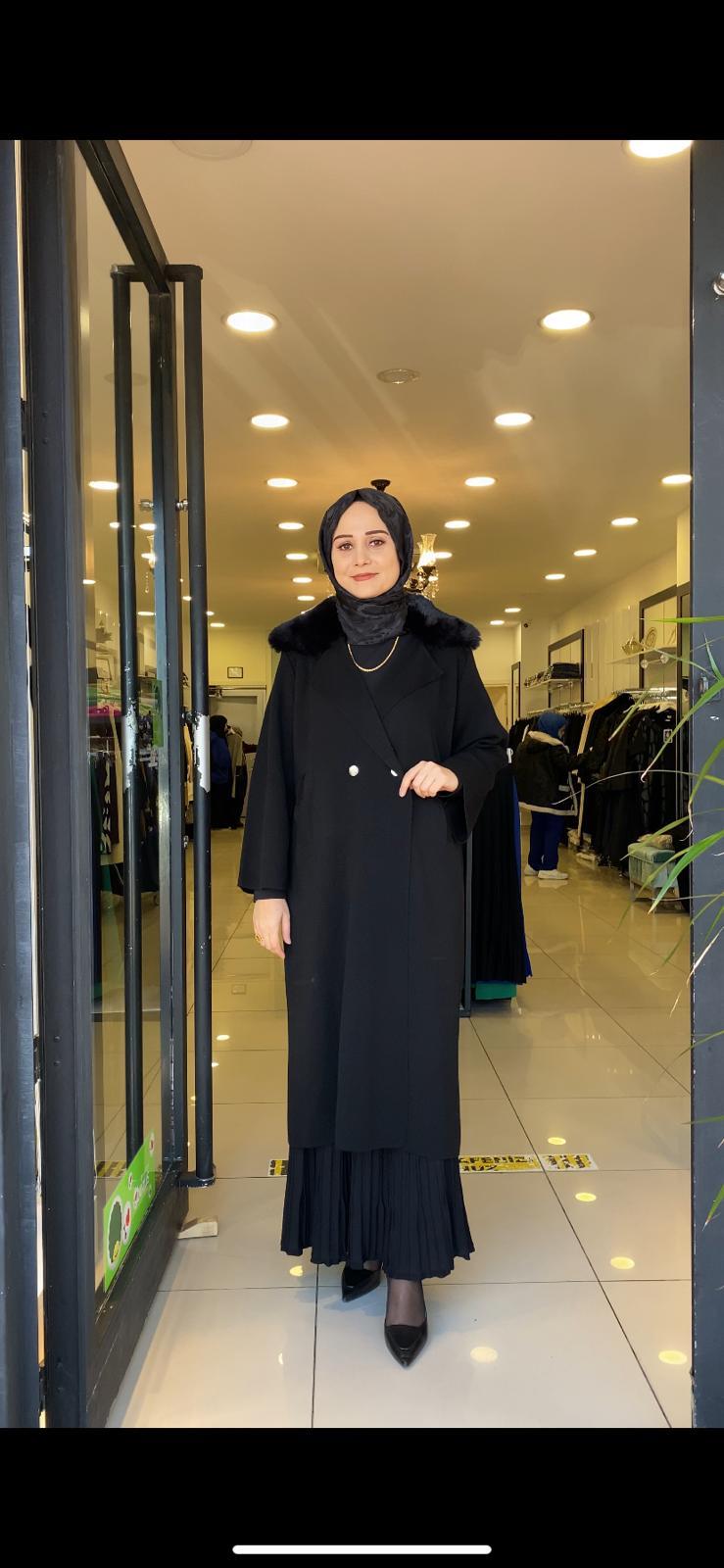 Hırka kürklü siyah