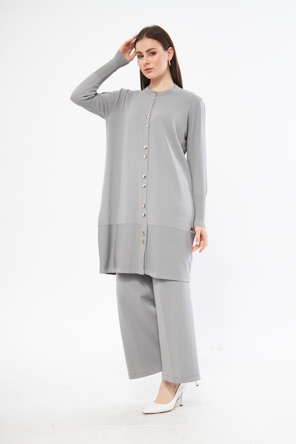 Takım pantolonlu bella gri
