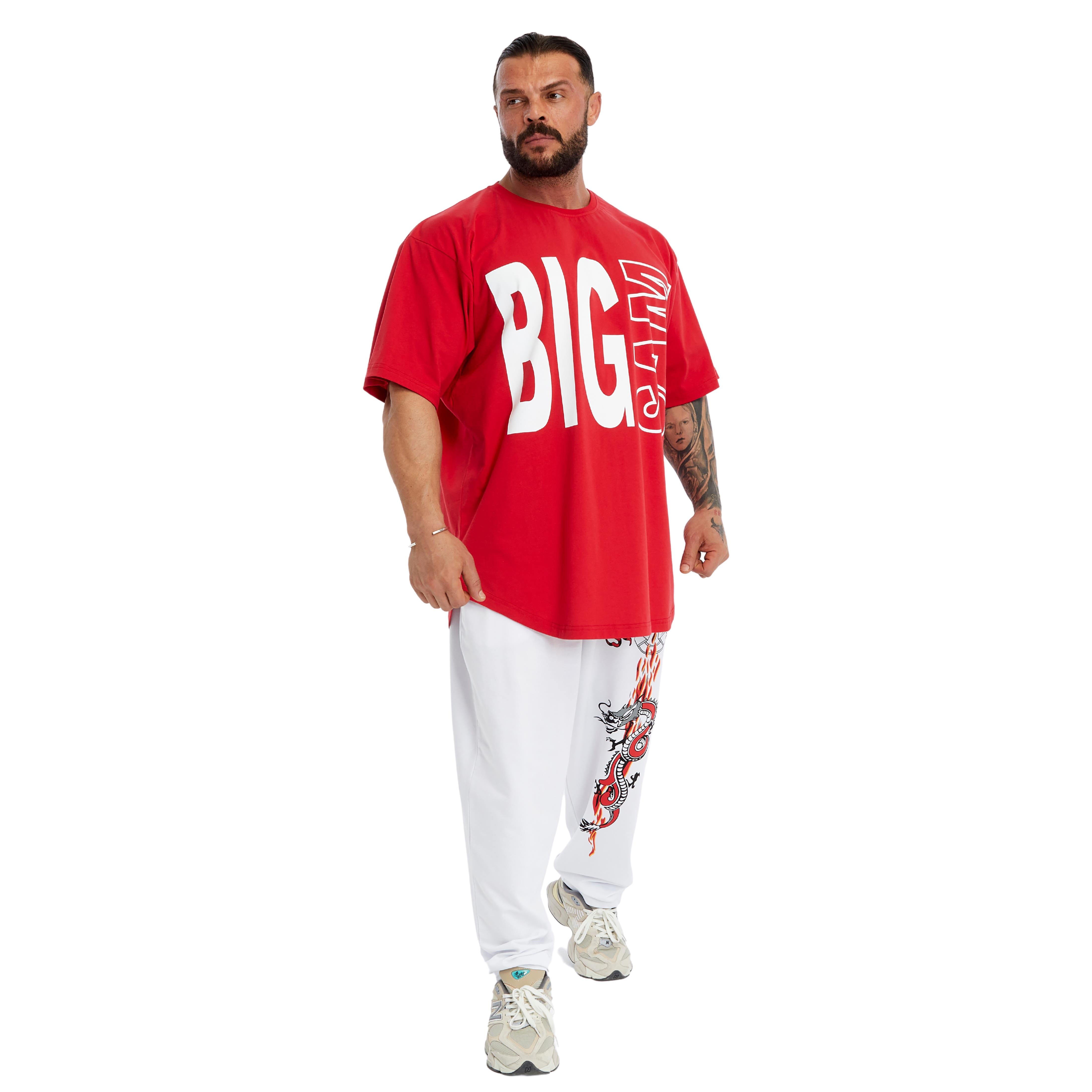Mens Loose Fit Dragon Sweatpants