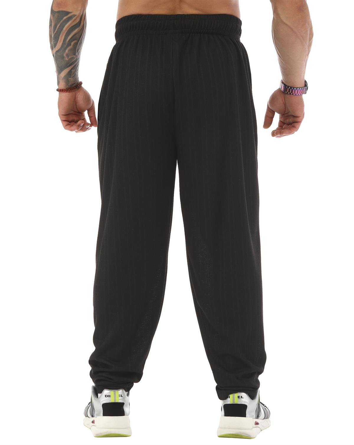 Mens Baggy Sweatpants with Pockets, Oldschool Loose Fit Gym Pants