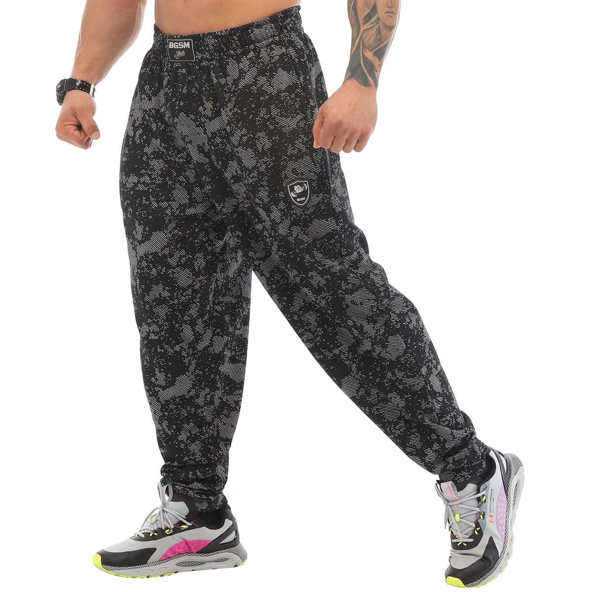 Mens Technical Camo Loose Fit Sweatpants