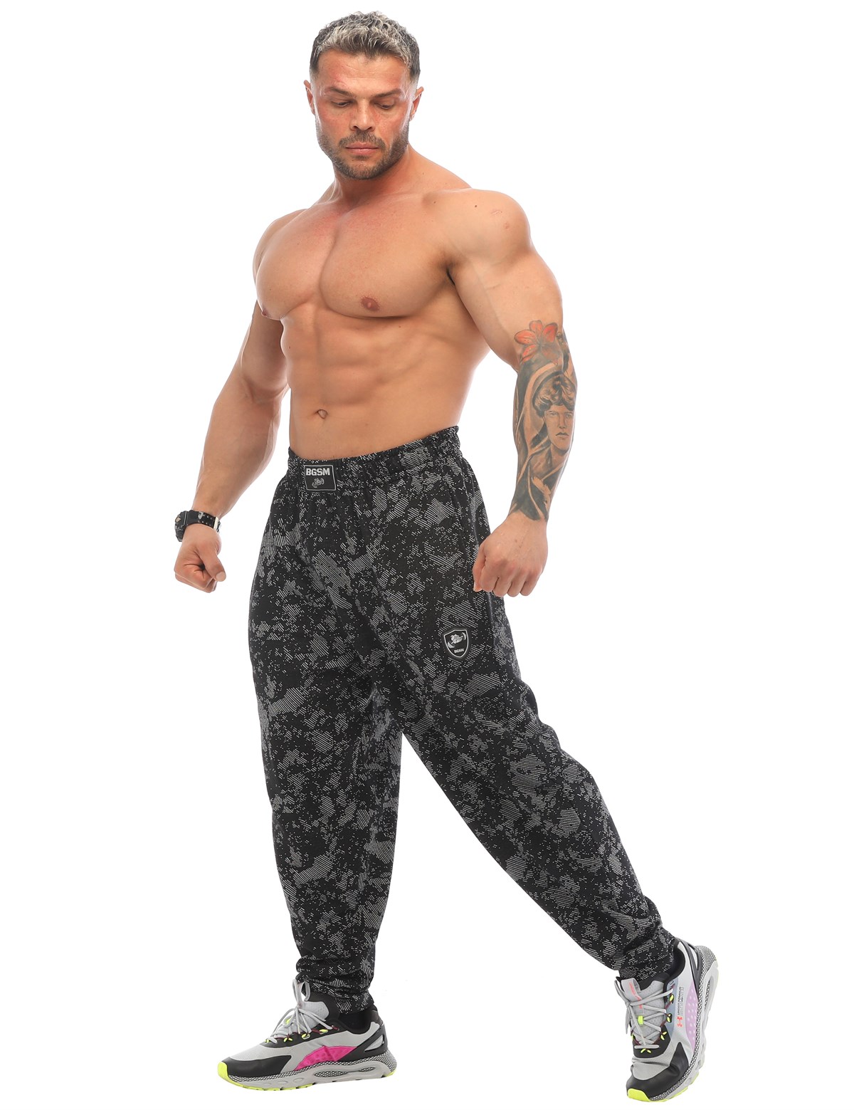 Mens Technical Camo Loose Fit Sweatpants