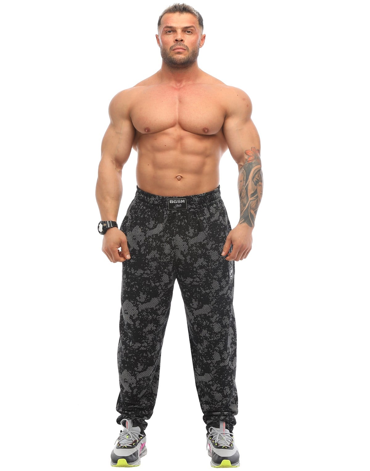 Mens Technical Camo Loose Fit Sweatpants