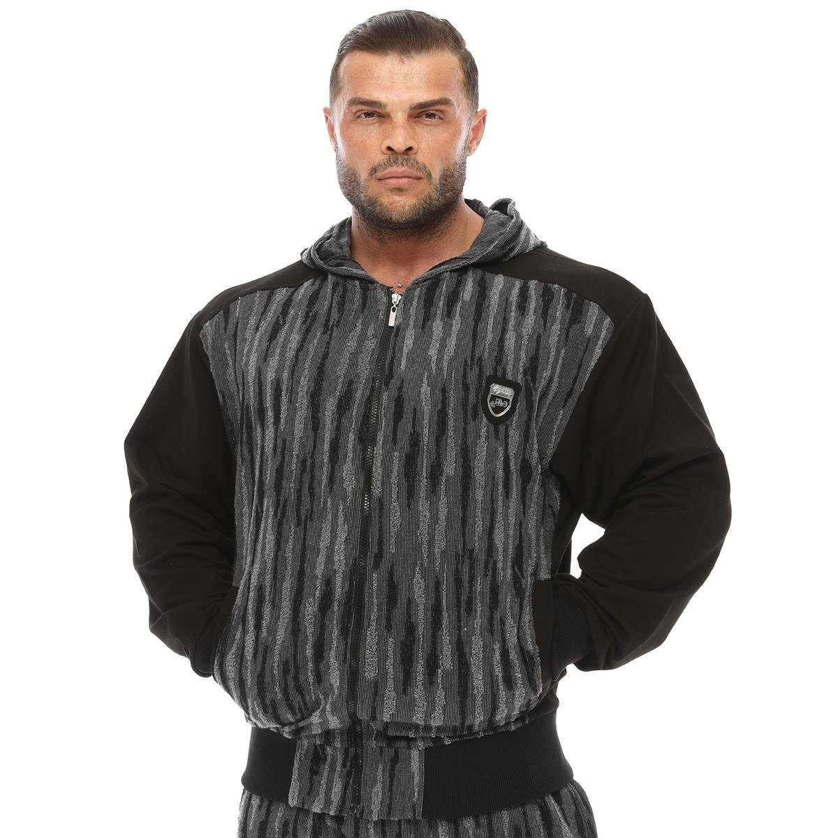 Camouflage Towel Hooded Zipper Jacket