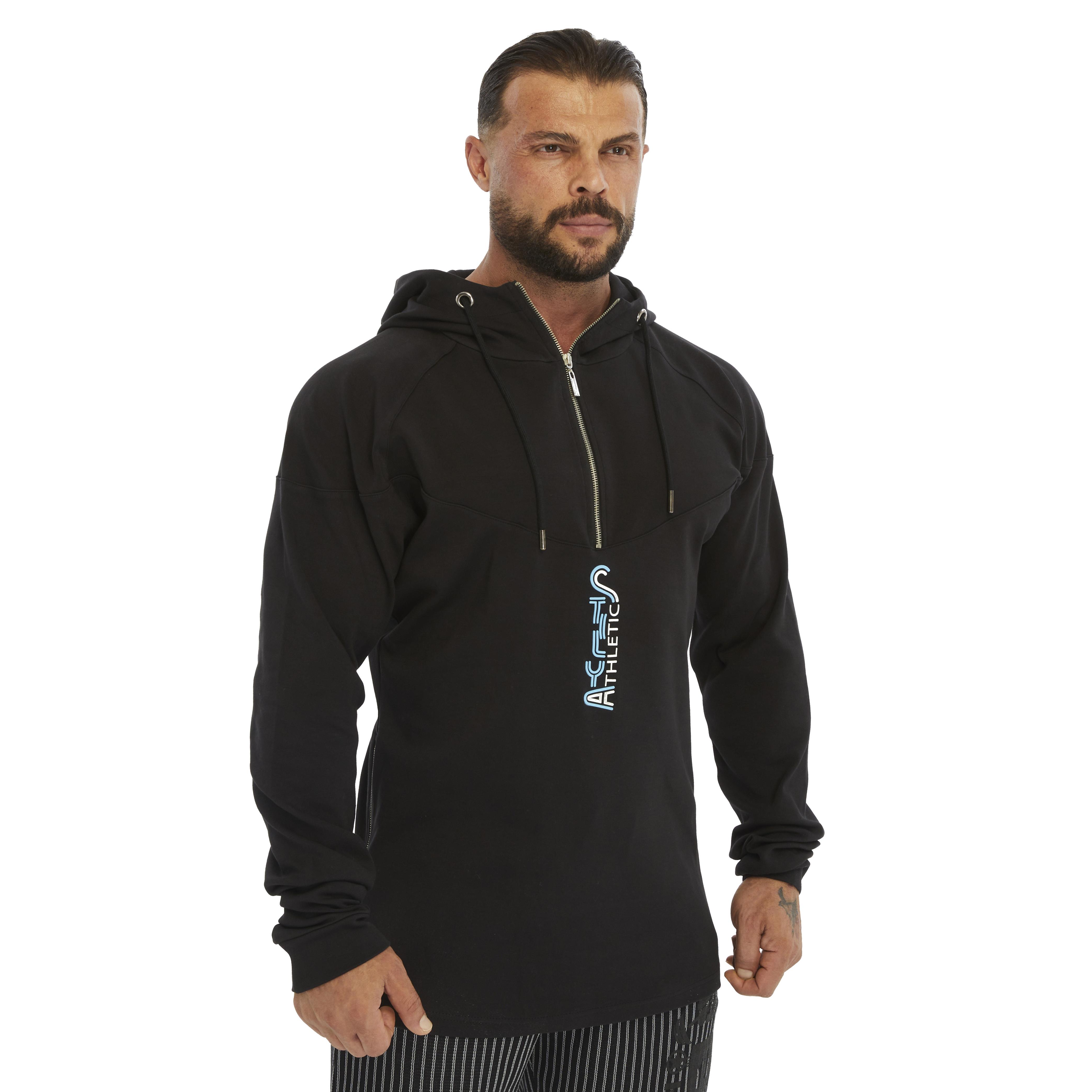 Mens Long Fit Hooded Sweatshirt