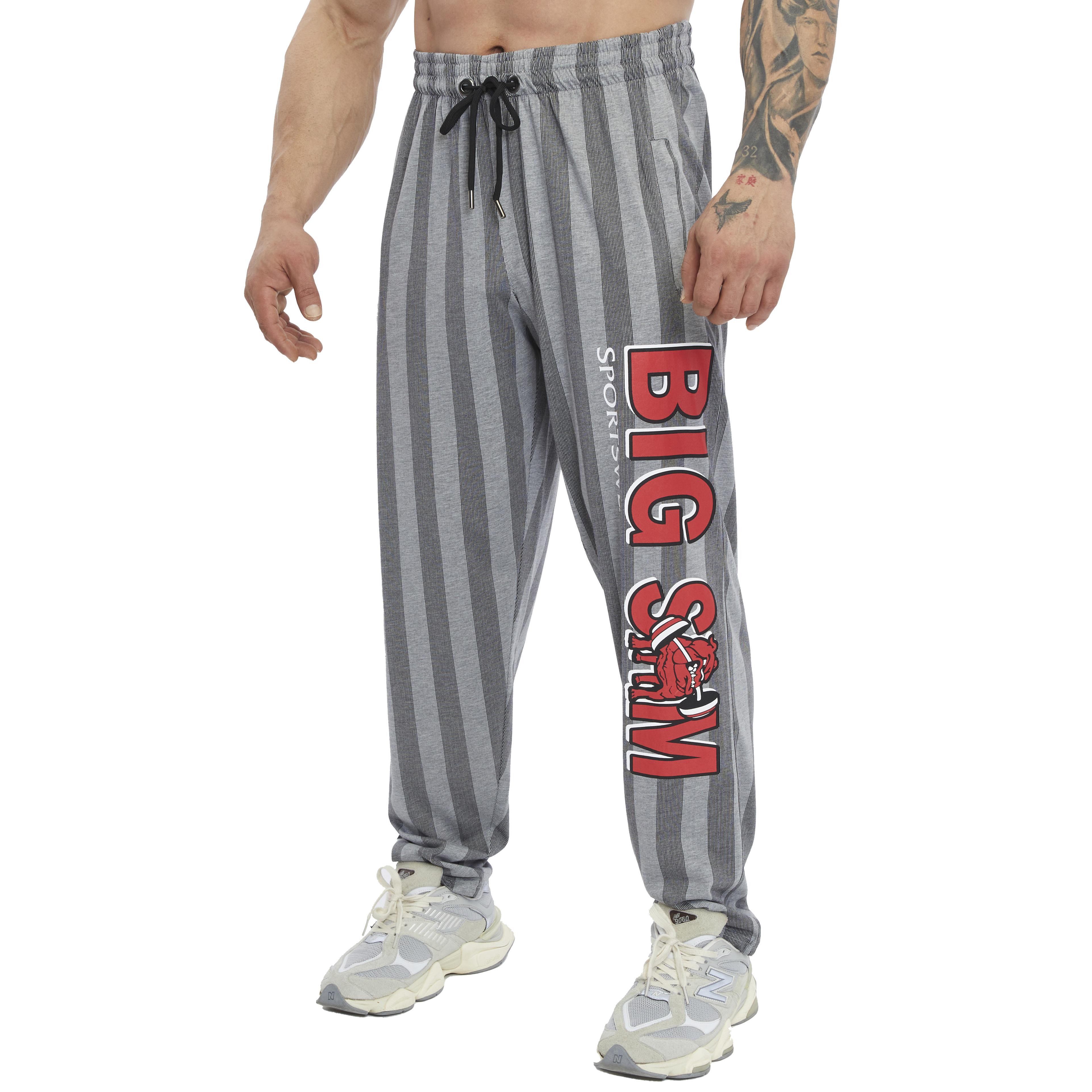 Mens Striped Gym Pants