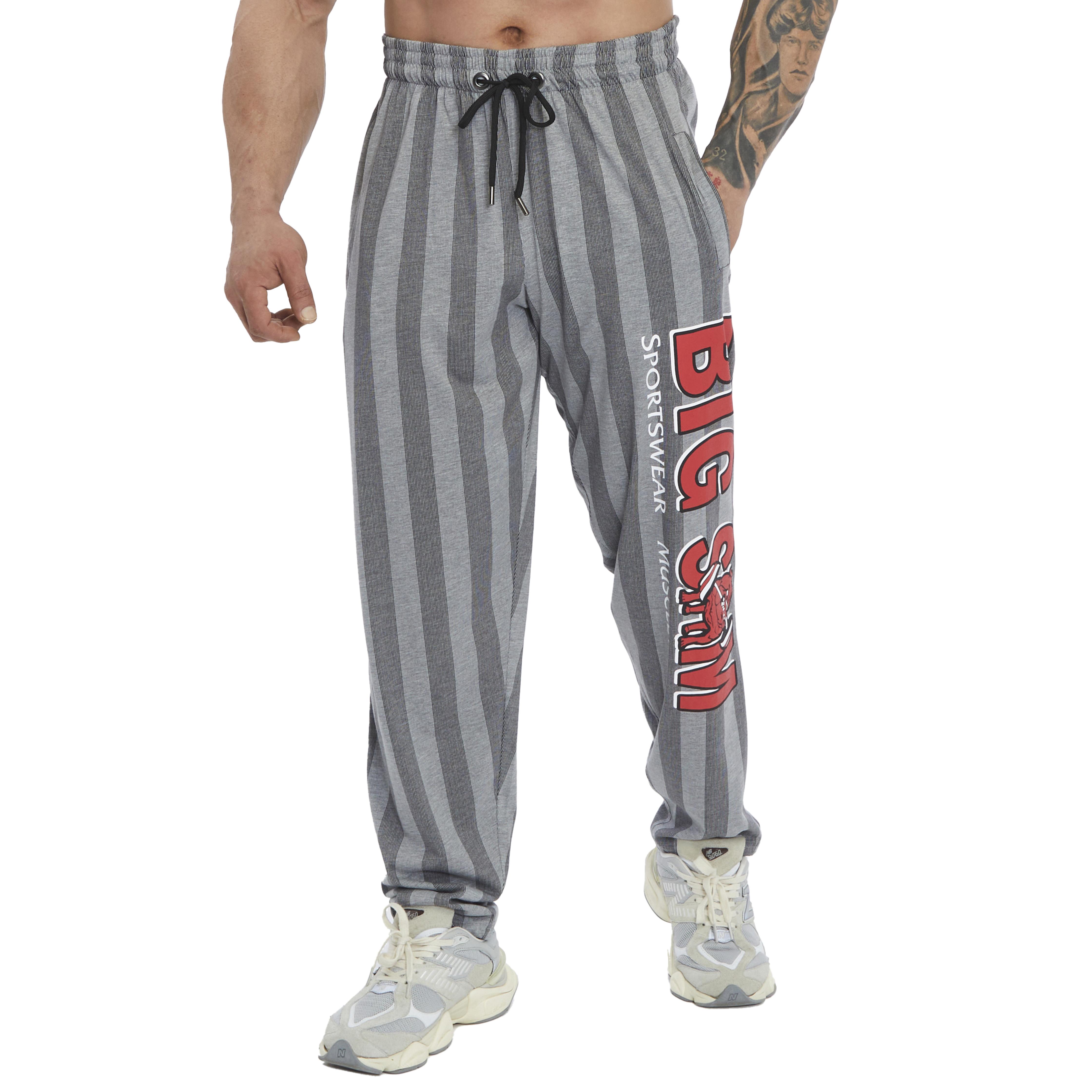 Mens Striped Gym Pants